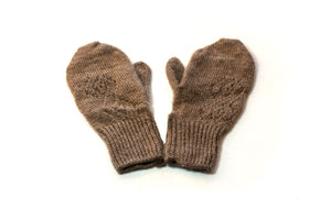 Open image in slideshow, natural colored canadian muskox wool mittens
