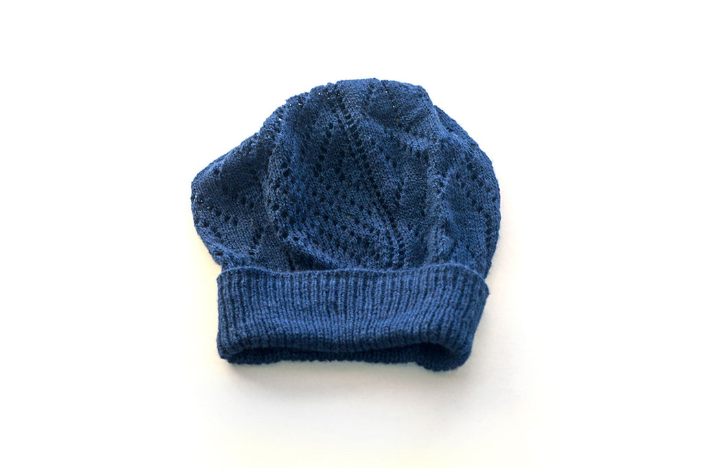 qiviut blue muskox wool hat