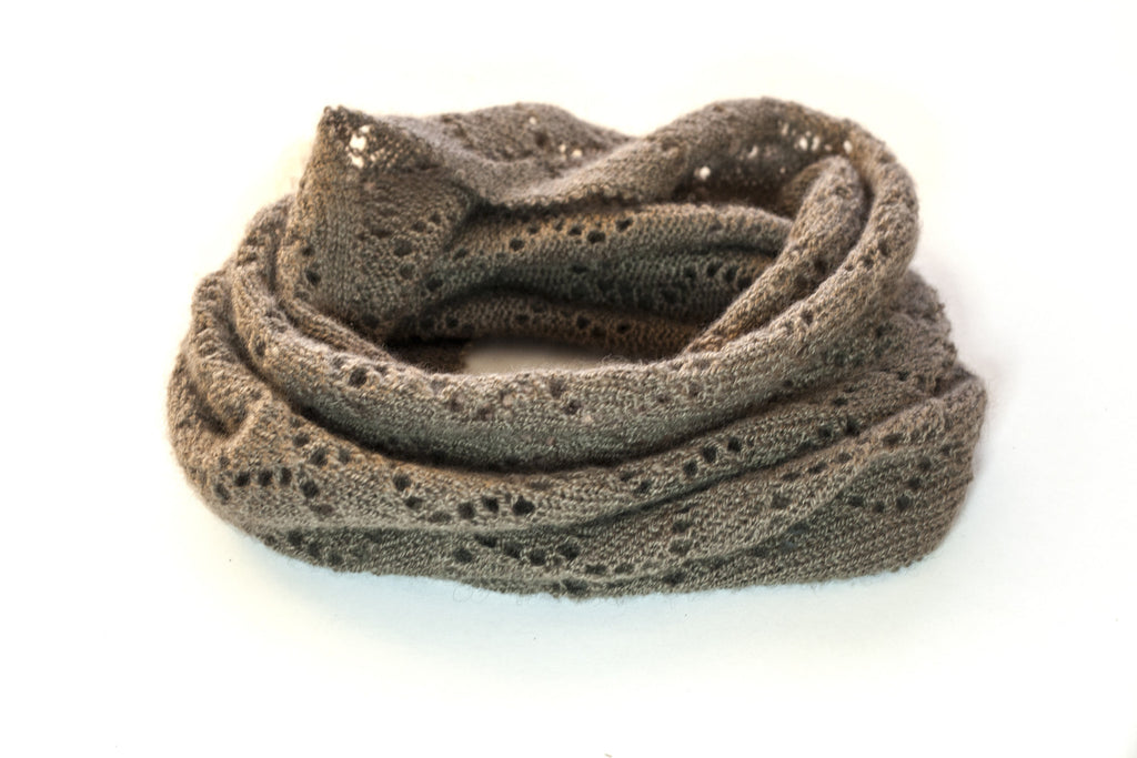 natural colored muskox wool infinity scarf