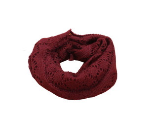 Open image in slideshow, red muskox wool infinity scarf
